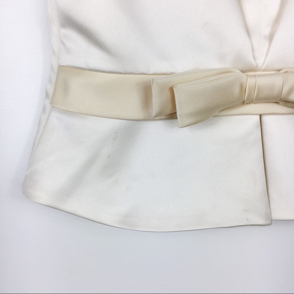 Vera Wang Wedding Dress Top Satin Bow Cream - Picture 8 of 8